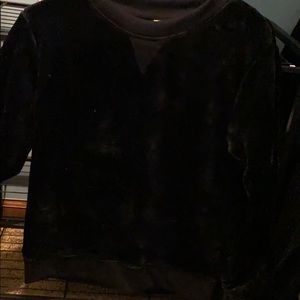 soft black sleep wear crewneck